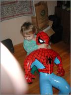 Dahlia dances with Spider-Man