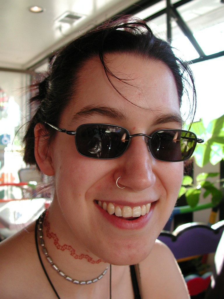 Molly, styling in my sunglasses