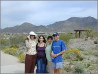Mom, Anaka, Mira, and Ron in Arizona