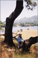 Mom in front of Mt. Tam