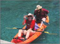 Merin and Rusty kayaking